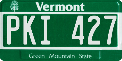VT license plate PKI427