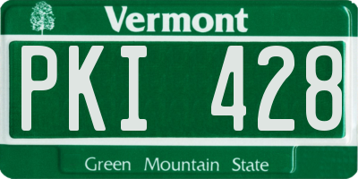 VT license plate PKI428