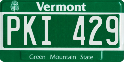 VT license plate PKI429