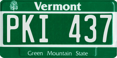 VT license plate PKI437