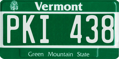 VT license plate PKI438
