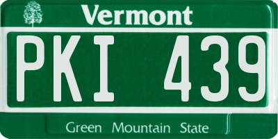 VT license plate PKI439