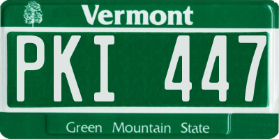 VT license plate PKI447