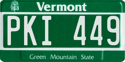 VT license plate PKI449
