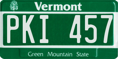 VT license plate PKI457