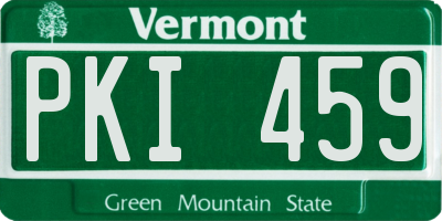 VT license plate PKI459