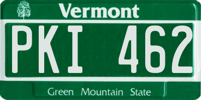 VT license plate PKI462