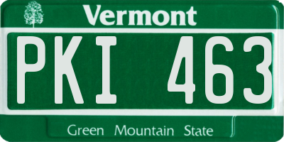 VT license plate PKI463