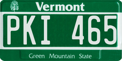 VT license plate PKI465