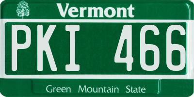 VT license plate PKI466
