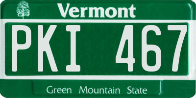 VT license plate PKI467
