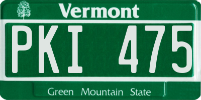 VT license plate PKI475