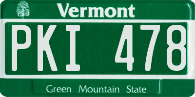 VT license plate PKI478