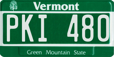 VT license plate PKI480