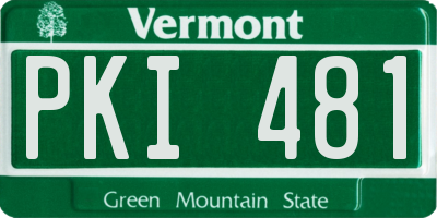 VT license plate PKI481