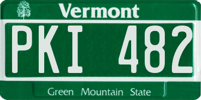 VT license plate PKI482