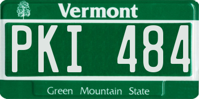 VT license plate PKI484