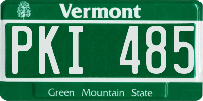 VT license plate PKI485
