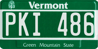 VT license plate PKI486