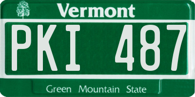 VT license plate PKI487
