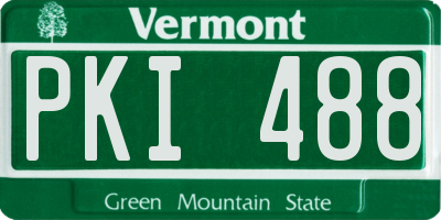 VT license plate PKI488
