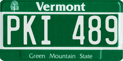 VT license plate PKI489