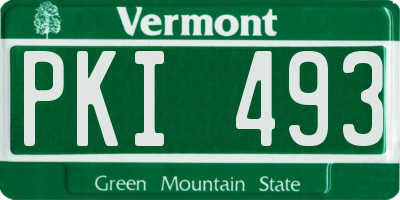 VT license plate PKI493