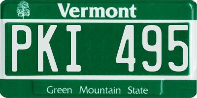 VT license plate PKI495
