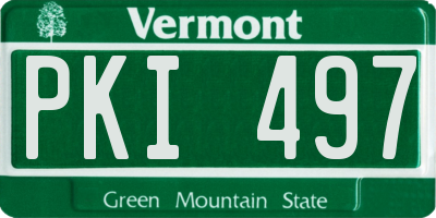 VT license plate PKI497