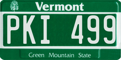 VT license plate PKI499