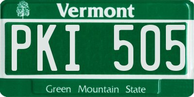 VT license plate PKI505