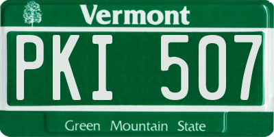 VT license plate PKI507