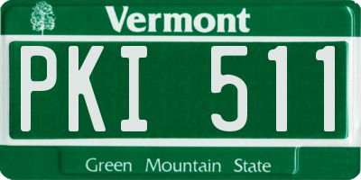 VT license plate PKI511