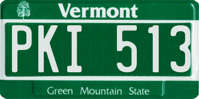 VT license plate PKI513