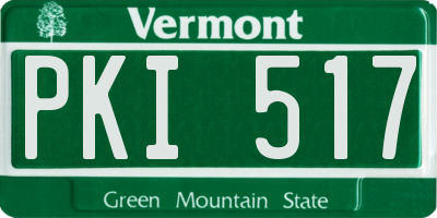VT license plate PKI517