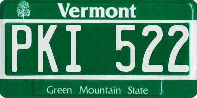 VT license plate PKI522