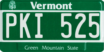 VT license plate PKI525