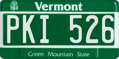 VT license plate PKI526