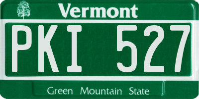VT license plate PKI527