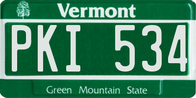 VT license plate PKI534