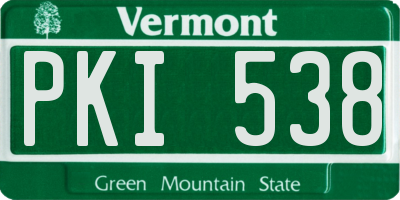 VT license plate PKI538
