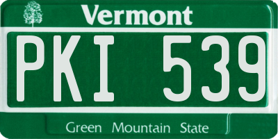 VT license plate PKI539