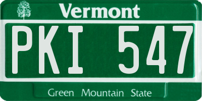VT license plate PKI547