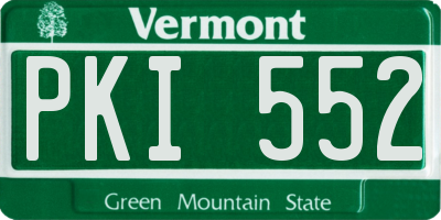 VT license plate PKI552