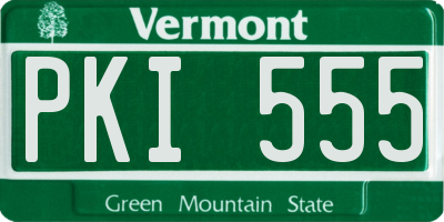 VT license plate PKI555