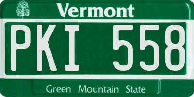 VT license plate PKI558