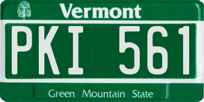 VT license plate PKI561