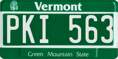 VT license plate PKI563