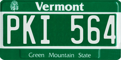 VT license plate PKI564