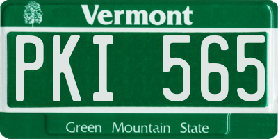 VT license plate PKI565
